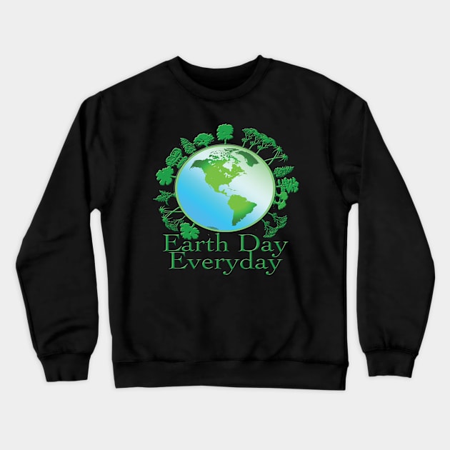 Graphic Earth Day Everyday Crewneck Sweatshirt by mendozar4